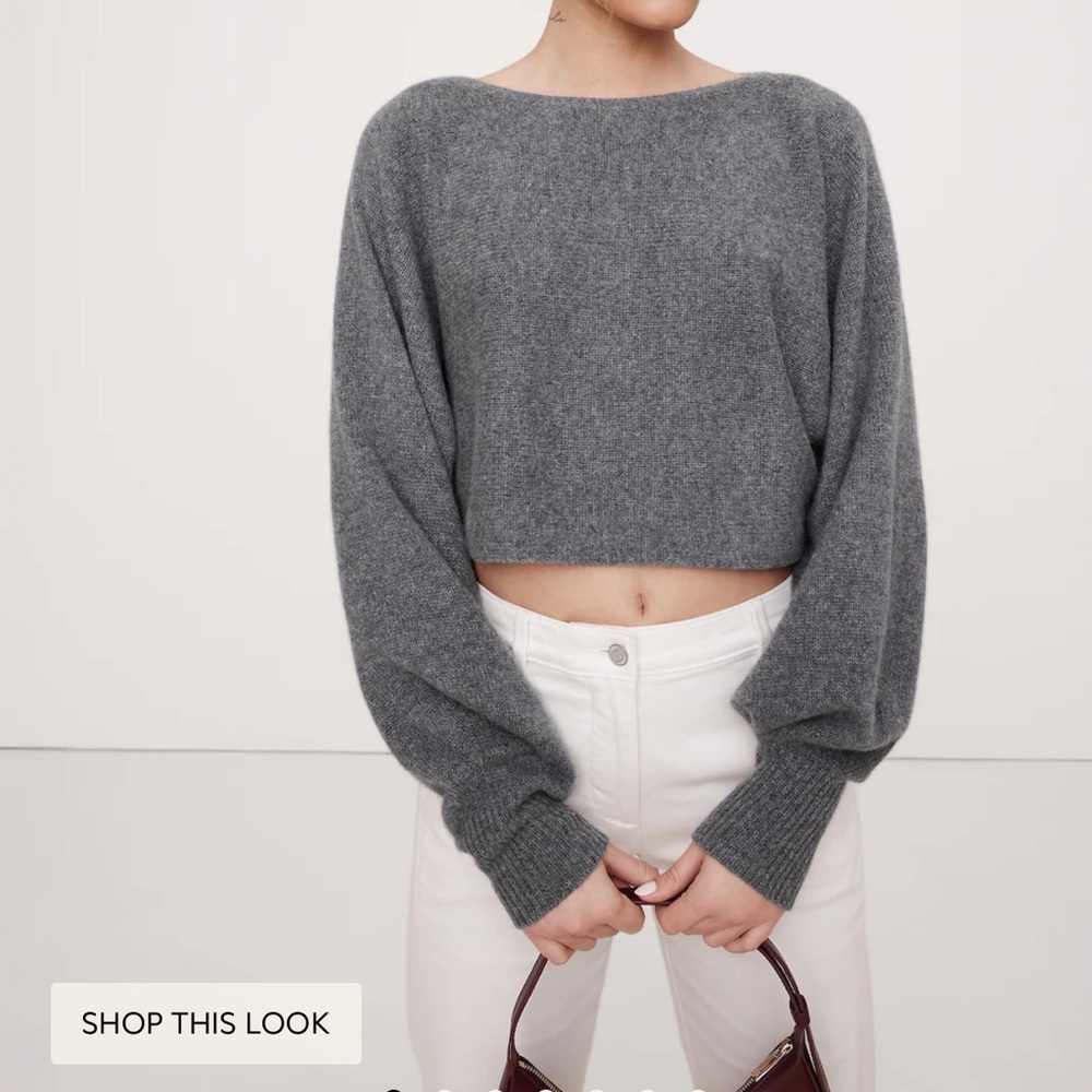 Banana Republic midweight Cashmere Crop XS